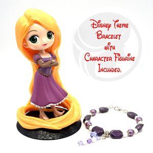 Disney theme bracelets with Rapunzel figurine included.